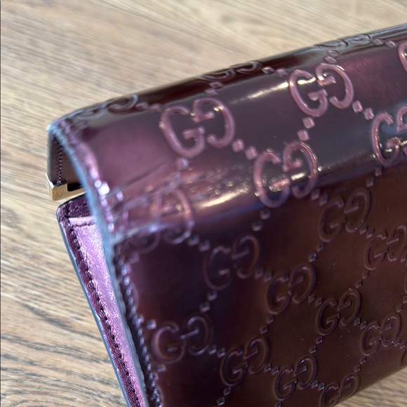 Gucci Burgundy Guccissima Long Wallet - Picture 8 of 8
